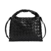 Mini Hop Hobo Handtas in Zwart Bottega Veneta , Black , Dames