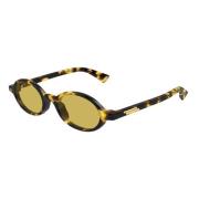 Ovale zonnebril met gele lens Bottega Veneta , Multicolor , Dames