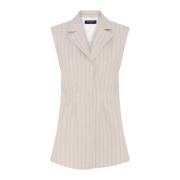 Gestreepte Waistcoat Shirt Licht Grijs Bruuns Bazaar , Beige , Dames