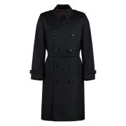 Klassieke Katoenen Trenchcoat Burberry , Black , Heren