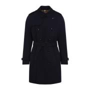 Kolenblauwe Kensington Trenchcoat Burberry , Blue , Heren