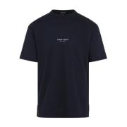 Blauw T-shirt voor mannen Giorgio Armani , Blue , Heren