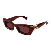 Rood Montuur Zonnebril Gg1827S 003 Gucci , Red , Unisex