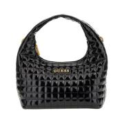 Elegante en tijdloze zwarte hobo tas voor dames Guess , Black , Dames