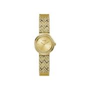 Champagne Treasure Analoog Quartz Armbandhorloge Guess , Yellow , Dame...