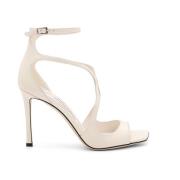 Lakleren sandalen met stilettohak Jimmy Choo , White , Dames