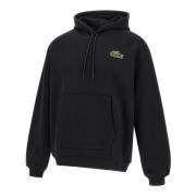 Zwarte Katoenen Hoodie Lacoste , Black , Heren