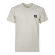 Casual Katoenen T-shirt Stone Island , Beige , Heren