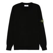 Casual Gebreide Trui Stone Island , Black , Heren