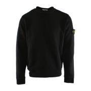 Zwarte Katoenen Heren Trui Stone Island , Black , Heren