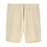 Elegant Ivory Satin Bermuda Shorts Tom Ford , Beige , Heren