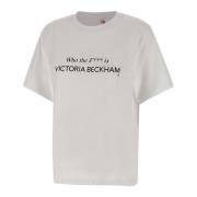 Who the F***is Logo Print T-shirt Victoria Beckham , White , Dames