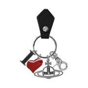 Zwarte sleutelhanger met I Love Orb hanger Vivienne Westwood , Black ,...