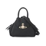 Zwarte Synthetisch Leren Handtas met Orb Logo Vivienne Westwood , Blac...