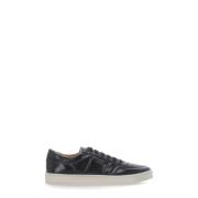 Zwarte Leren Sneakers Ronde Neus Logo Church's , Black , Heren