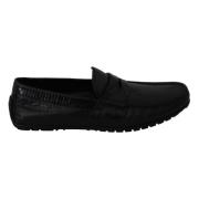 Exquise Loafers in Zwart Hagedissenleer Dolce & Gabbana , Black , Here...