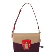 Lucia Leren Schouder Messenger Tas Dolce & Gabbana , Multicolor , Dame...