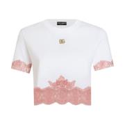 Witte T-shirt voor mannen Dolce & Gabbana , White , Dames