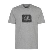 Korte Mouw Jersey T-shirts C.p. Company , Gray , Heren