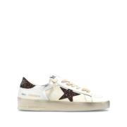 Witte Glitter Ster Sneakers Golden Goose , White , Dames