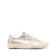 Gelamineerde Leren V Star Sneakers Golden Goose , Yellow , Dames