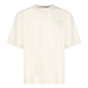 Wit T-shirt met Logo Axel Arigato , Beige , Heren