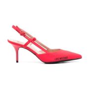 Rode platte schoenen voor vrouwen Love Moschino , Red , Dames