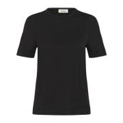 Zwarte Puff Tee Top Soaked in Luxury , Black , Dames