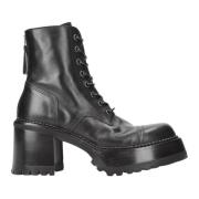 McQueen M4519La kalfsleren booties Premiata , Black , Dames