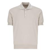 Beige Polo Shirt voor Mannen Brunello Cucinelli , Beige , Heren