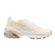 Ivoor Geweven Stof Trainer Sneakers Tory Burch , Beige , Dames