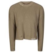 Stijlvolle Crewneck Sweatshirt MM6 Maison Margiela , Beige , Dames