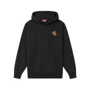 Zwarte Geborduurde Hoodie Sweater Kenzo , Black , Heren