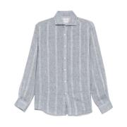 Stijlvolle Shirt voor Mannen Brunello Cucinelli , Gray , Heren