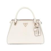 Elegante witte handtas met gouden details Guess , White , Dames