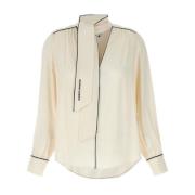 Stijlvolle Overhemden Collectie Elisabetta Franchi , Beige , Dames