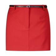 Mini Rok met Logo-Detail Patrizia Pepe , Red , Dames