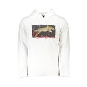 Elegant Lang Sweatshirt Wit Cavalli Class , White , Heren