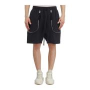 Lage Taille Nylon Bermuda Shorts Thom Krom , Black , Heren