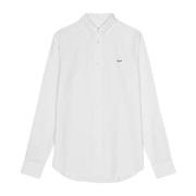 Klassieke Witte Oxford Button-Down Shirt Nn07 , White , Heren