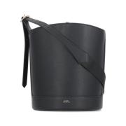 Zwarte Schoudertas met Logo A.p.c. , Black , Dames