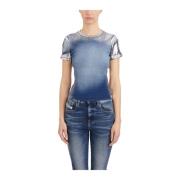 Lange Mouw Tee Diesel , Blue , Dames