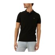 Geborduurd Badge Slim Polo Shirt Calvin Klein , Black , Heren