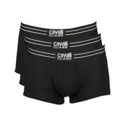 Zwarte Katoenen Boxershorts met Elastische Taille Cavalli Class , Blac...