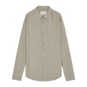 Gedrukte Twill Button-Up Shirt Nn07 , Beige , Heren