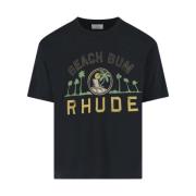 Zwarte T-shirt Collectie Rhude , Black , Heren