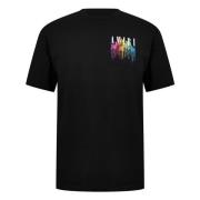 Zwart Drip Collage Bedrukt T-shirt Amiri , Black , Heren