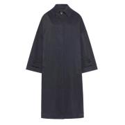 Oversized Trenchcoat in Marineblauw Momoni , Blue , Dames