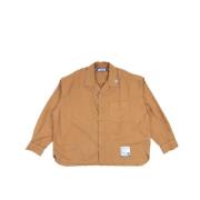 Bruine Oxford-longsleeve Mihara Yasuhiro , Brown , Heren