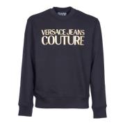 Zwarte Sweaters met Pinaforemetal Detail Versace Jeans Couture , Black...